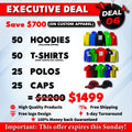Deal 6 Bulk Branding Pack custom printed by INK SN